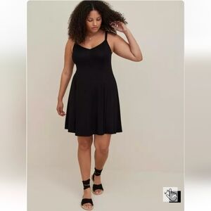 NWOT Torrid Black Mini Dress 1X